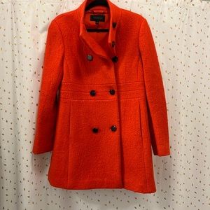 Ann Taylor Vibrant Orange Pea Coat
